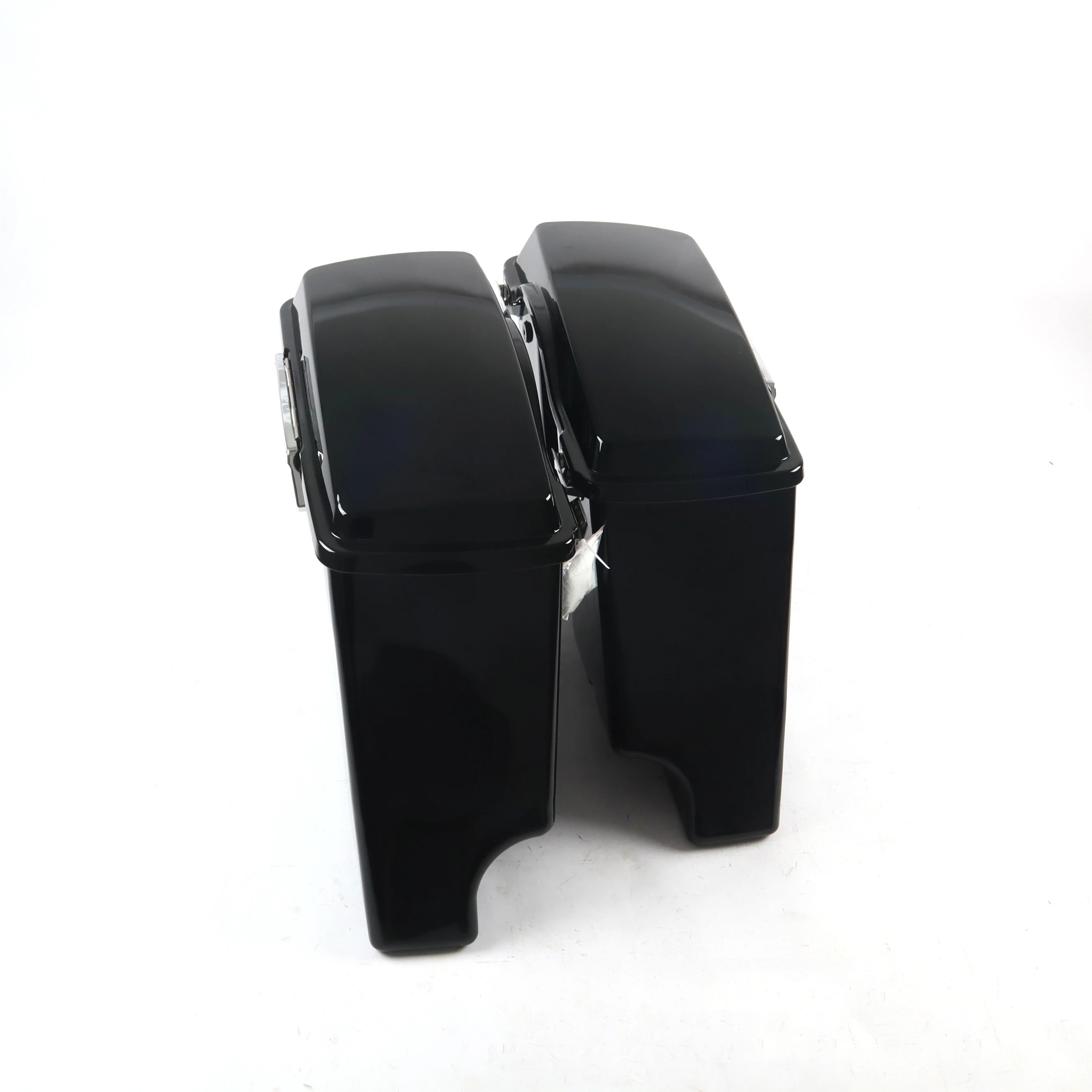 Vivid Black Extended Stretched for  Touring 1994-2013 Motorcycle Hard Saddlebags
